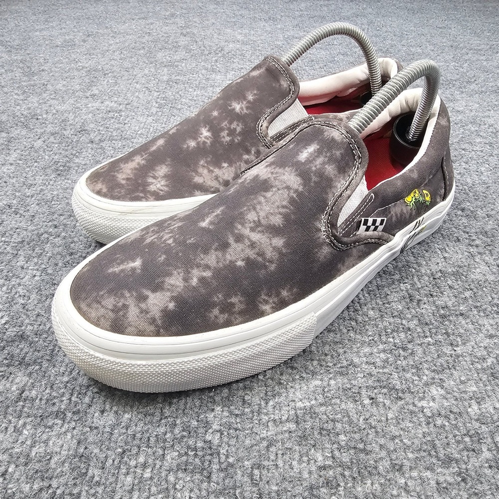 Vans Skate Slip-On Twisted Positivity Grey Tie Dye Skate Shoes Pop Cush Men's 8